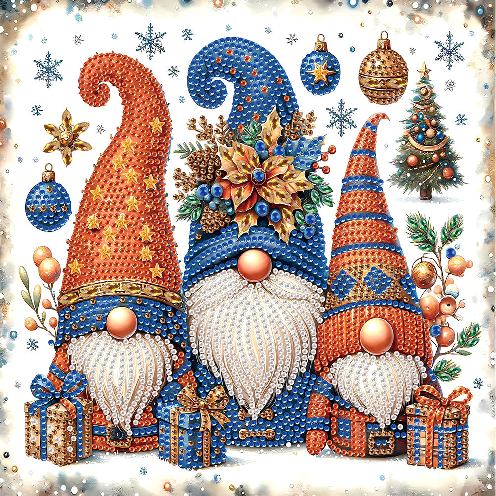 Christmas Gnome - Partial Special-Shaped Drill Diamond Painting 30*30CM