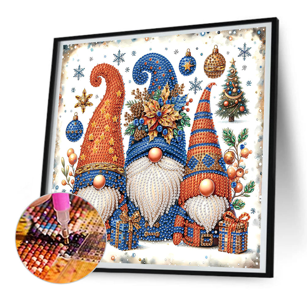 Christmas Gnome - Partial Special-Shaped Drill Diamond Painting 30*30CM