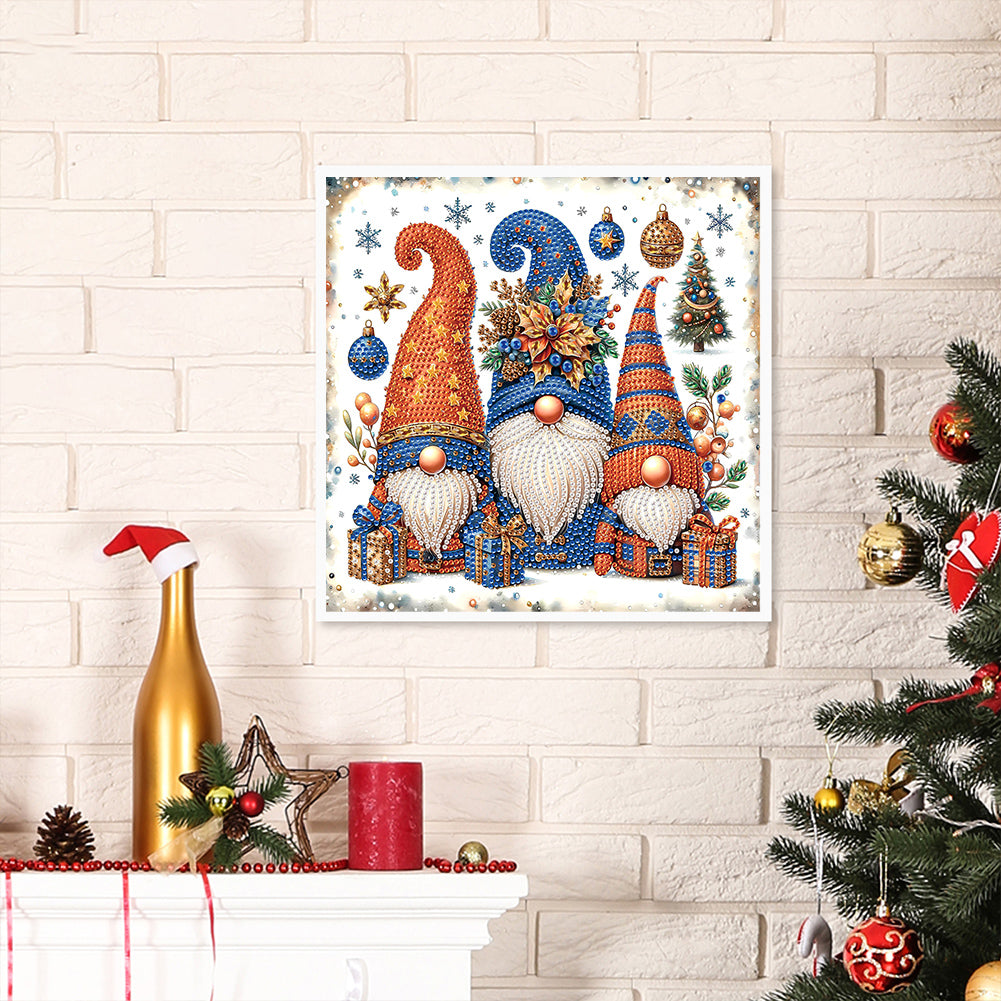 Christmas Gnome - Partial Special-Shaped Drill Diamond Painting 30*30CM