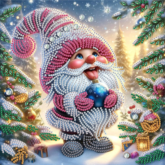 Christmas Gnome - Partial Special-Shaped Drill Diamond Painting 30*30CM