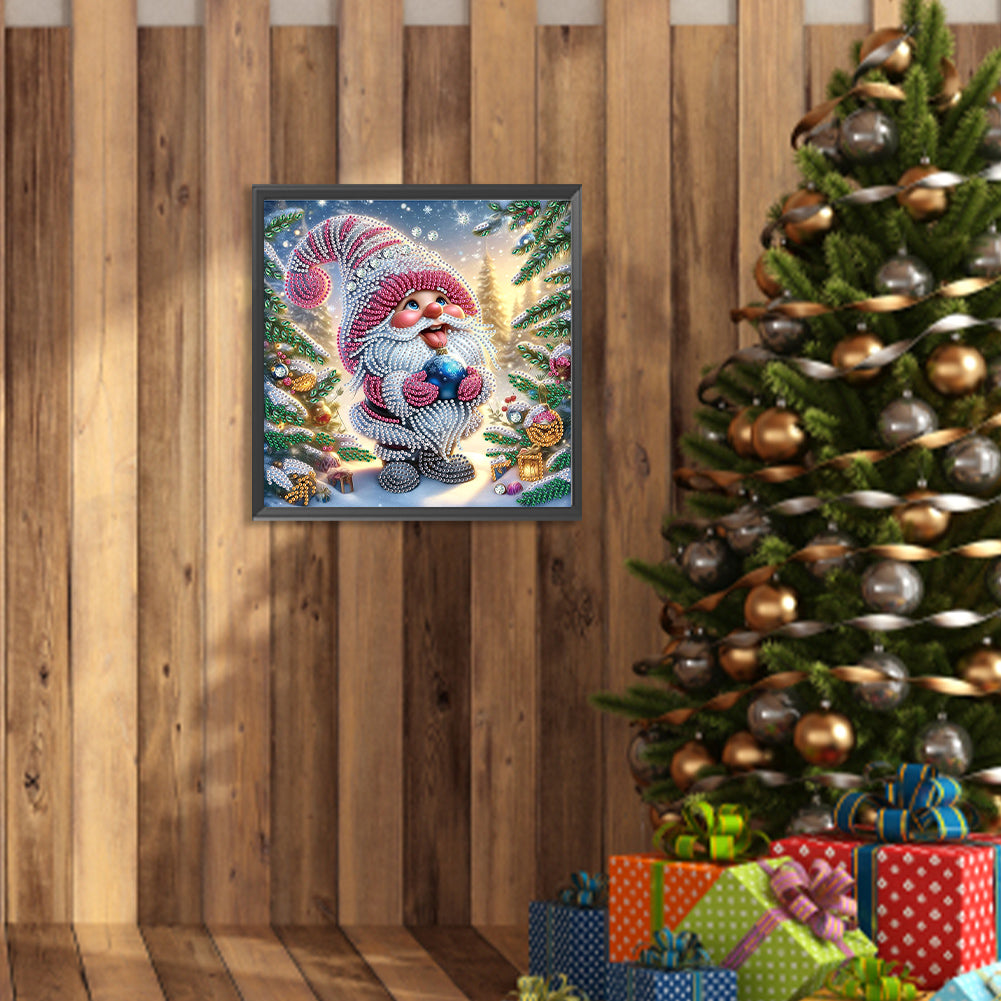 Christmas Gnome - Partial Special-Shaped Drill Diamond Painting 30*30CM