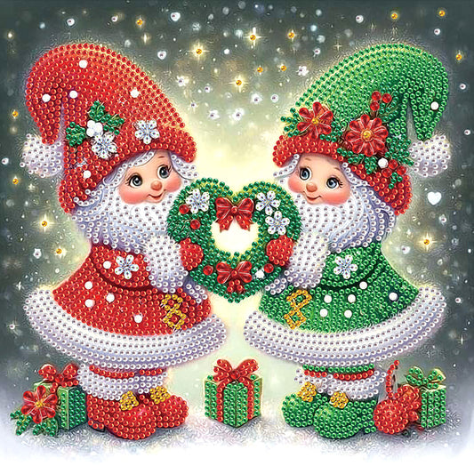 Christmas Gnome - Partial Special-Shaped Drill Diamond Painting 30*30CM