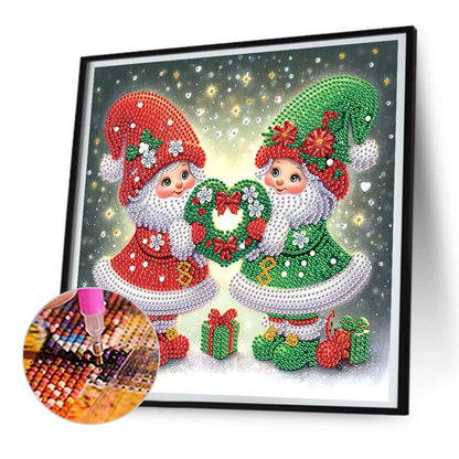 Christmas Gnome - Partial Special-Shaped Drill Diamond Painting 30*30CM