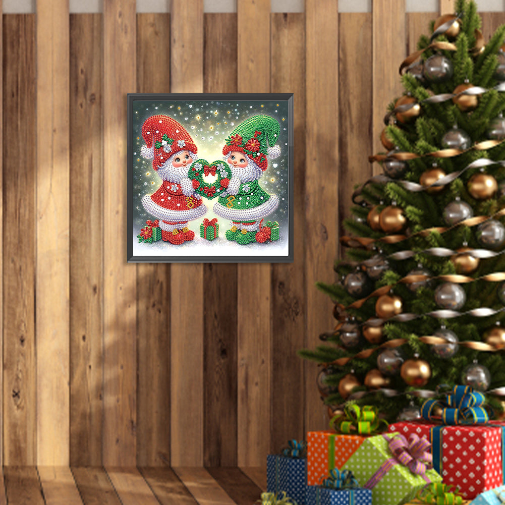 Christmas Gnome - Partial Special-Shaped Drill Diamond Painting 30*30CM