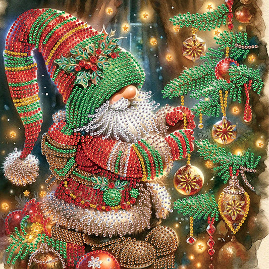 Christmas Gnome - Partial Special-Shaped Drill Diamond Painting 30*30CM