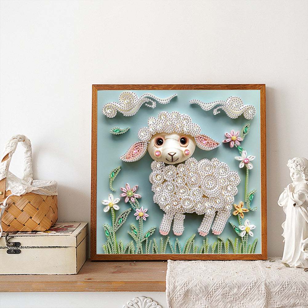 Quilling Sheep - Partial Special-Shaped Drill Diamond Painting 30*30CM