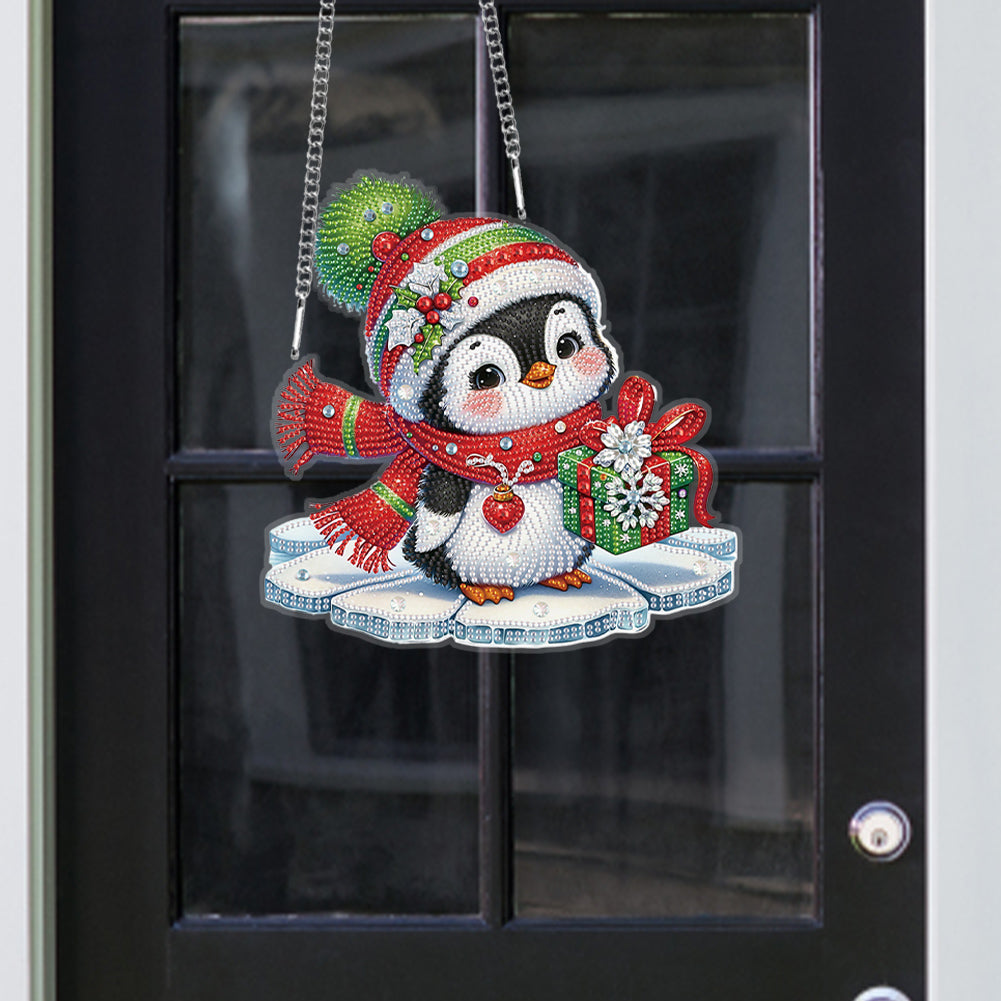 Christmas Penguin Acrylic Special Shape 5D DIY Diamond Painting Dots Pendant