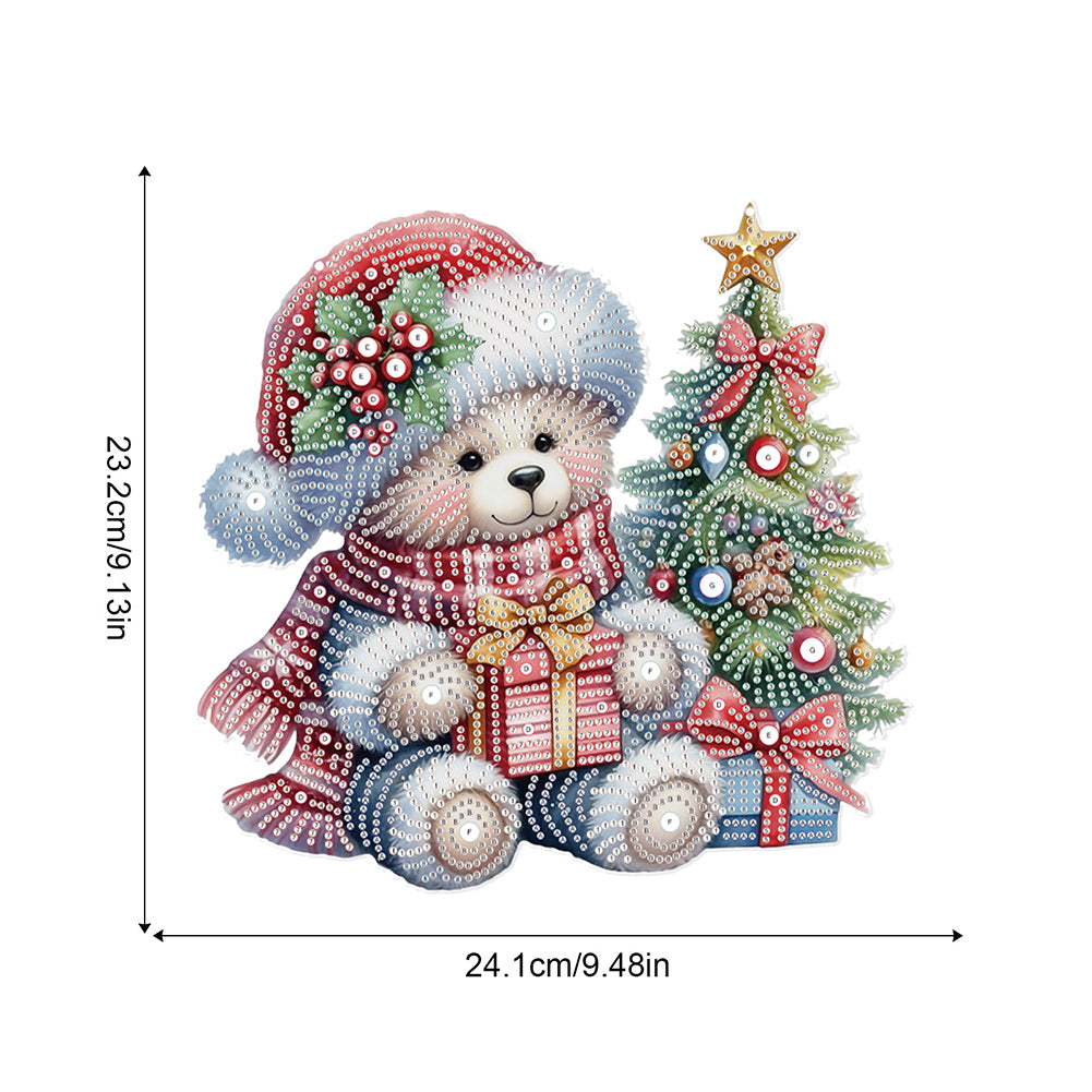 Christmas Bear Acrylic Special Shape 5D DIY Diamond Painting Dots Pendant