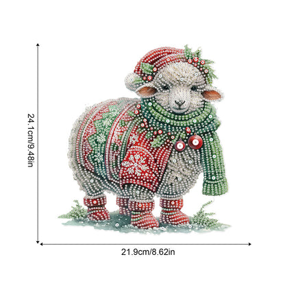 Christmas Sheep Acrylic Special Shape 5D DIY Diamond Painting Dots Pendant