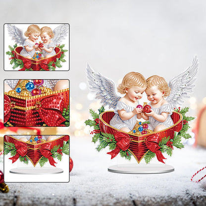 Christmas Angel Diamond Painting Tabletop Ornaments Kit Bedroom Table Decor