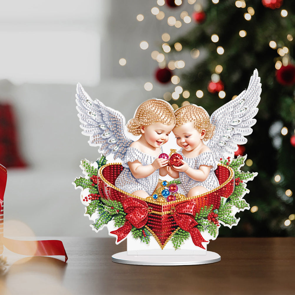 Christmas Angel Diamond Painting Tabletop Ornaments Kit Bedroom Table Decor