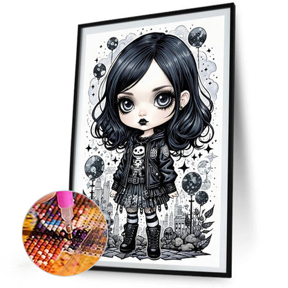 Goth Girl - Full AB Round Drill Diamond Painting 40*60CM