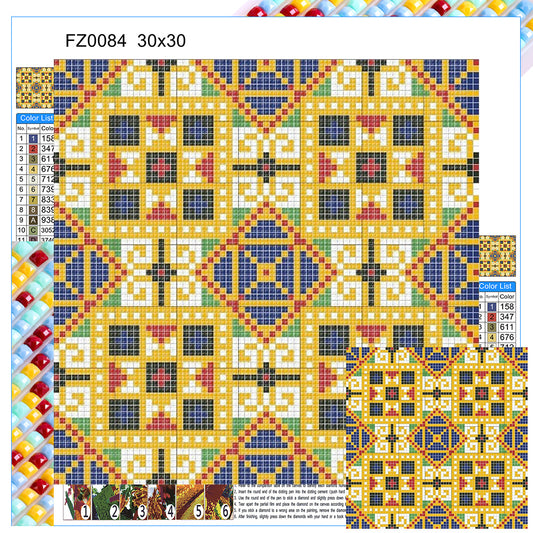 Traditional Mosaic - Full Square Drill Diamond Painting 30*30CM