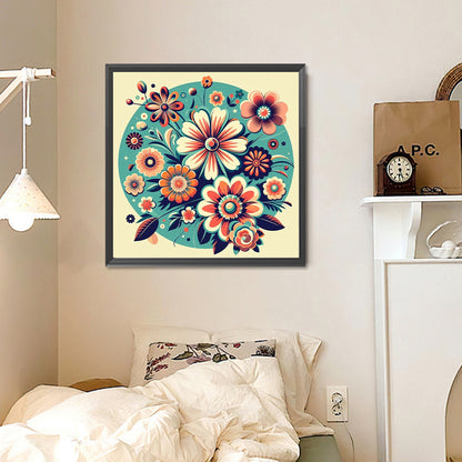 Simple Flowers - Full Round Drill Diamond Painting 30*30CM