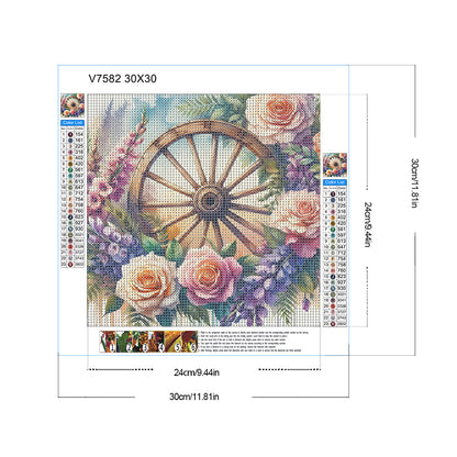 Rose Wheel - Full Round Drill Diamond Painting 30*30CM