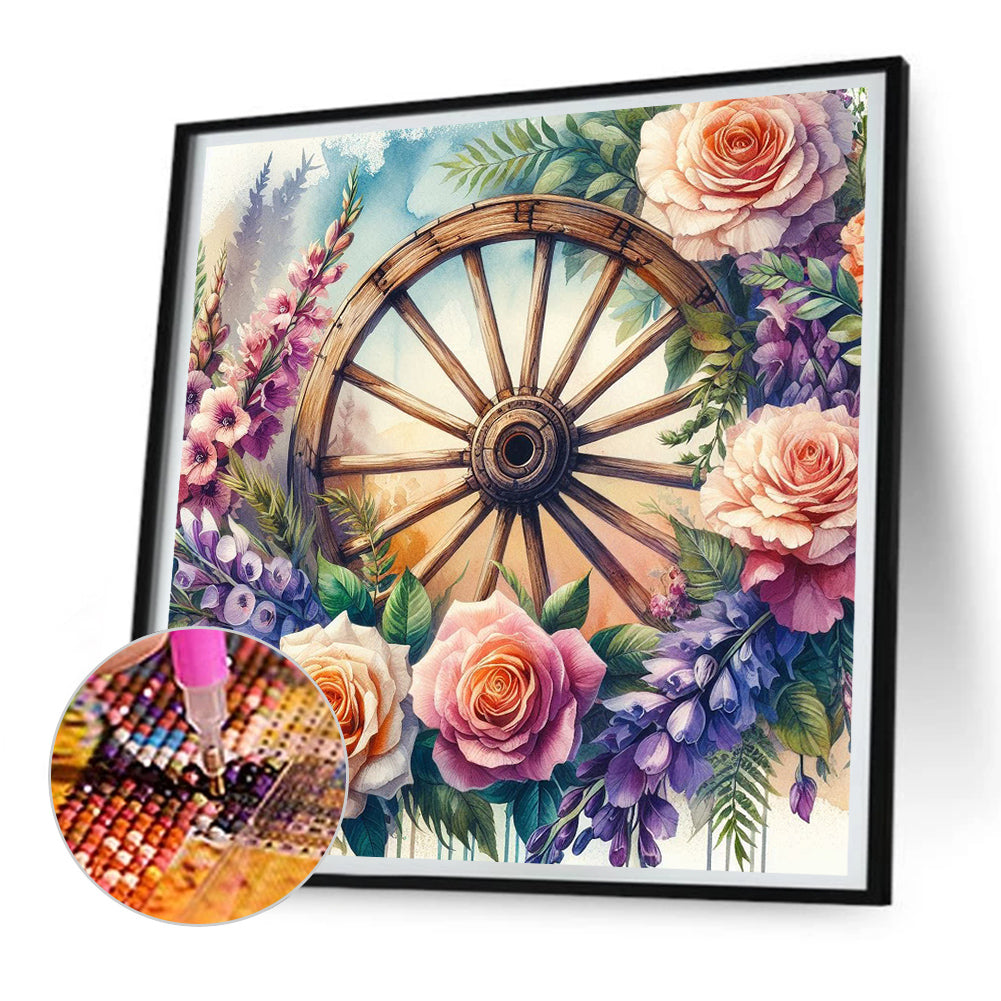 Rose Wheel - Full Round Drill Diamond Painting 30*30CM