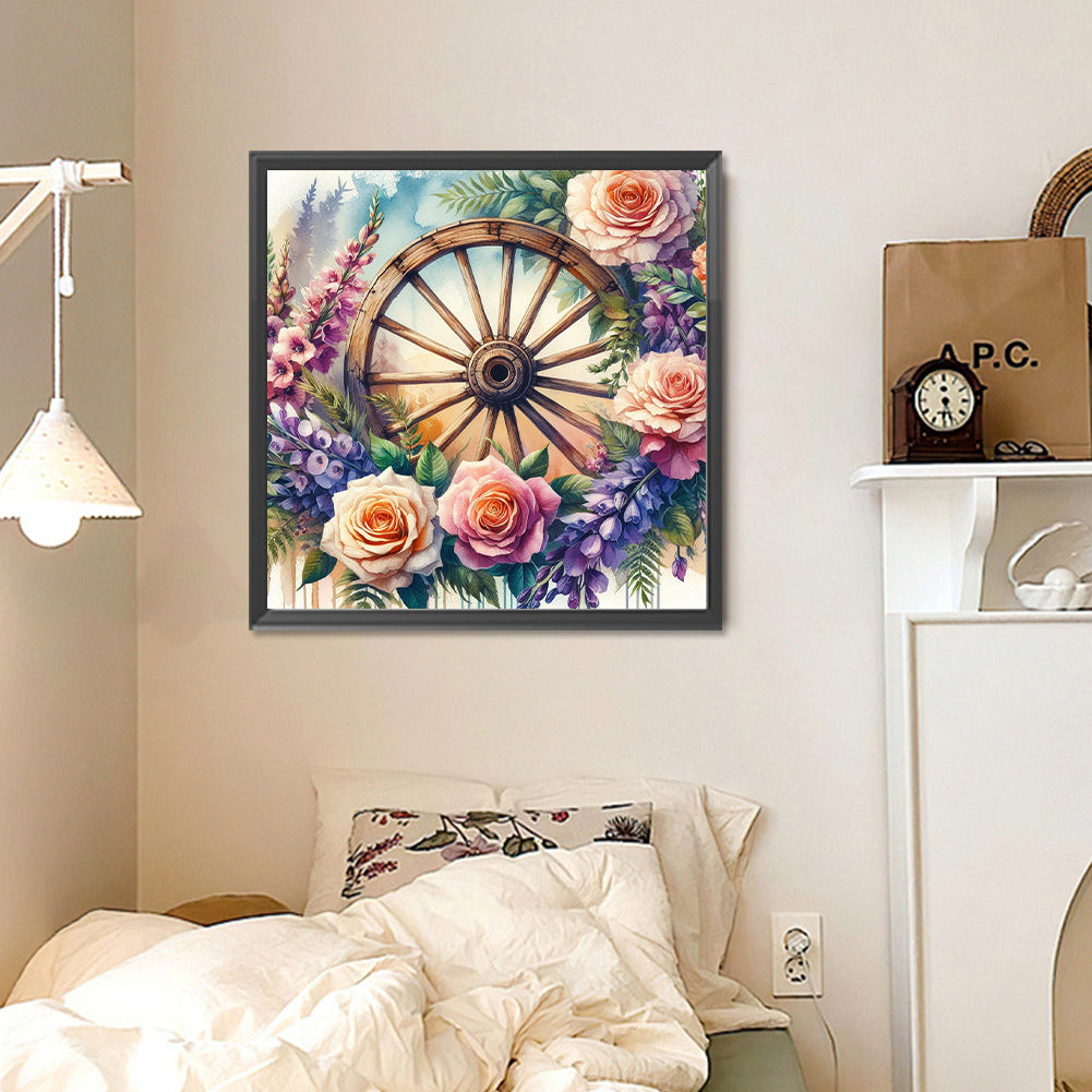Rose Wheel - Full Round Drill Diamond Painting 30*30CM