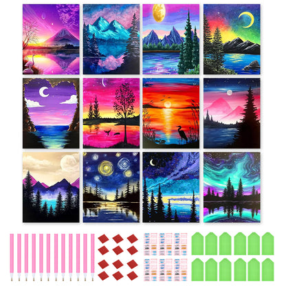 Landscape - Full Round Drill Diamond Painting 30*40CM