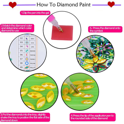 Crystal Poinsettia - Partial Special-Shaped Drill Diamond Painting 30*30CM