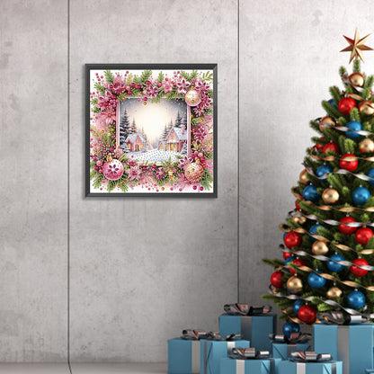 Christmas Snow Town - Partial Special-Shaped Drill Diamond Painting 30*30CM