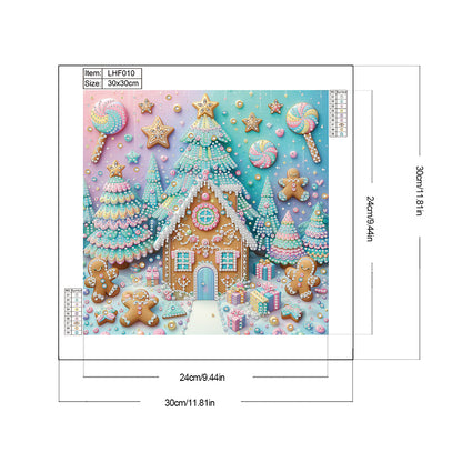 Cookie Candy House - Partial Special-Shaped Drill Diamond Painting 30*30CM