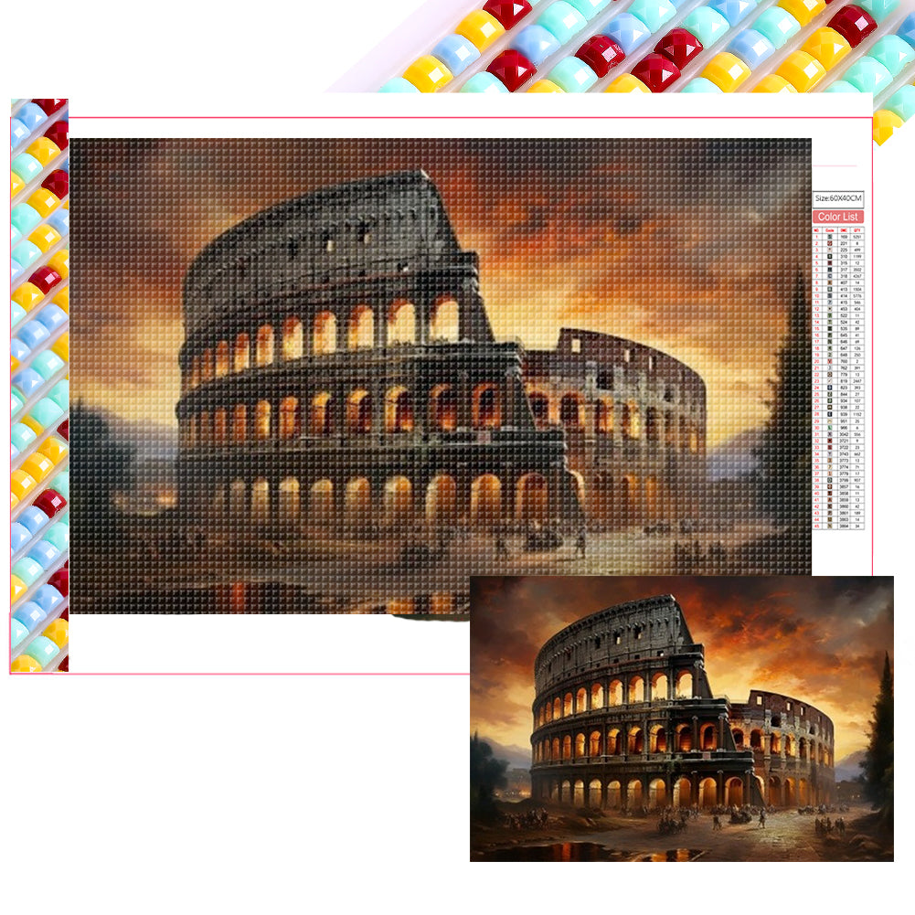 Colosseum - Full AB Square Drill Diamond Painting 60*40CM