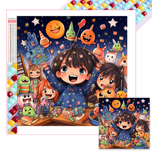 Halloween Kids - Full Square Drill Diamond Painting 40*40CM