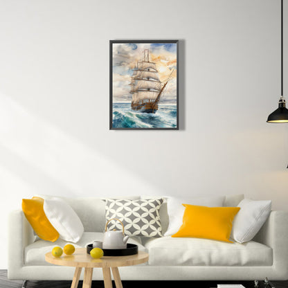 Sailboat - Full Square Drill Diamond Painting 30*40CM