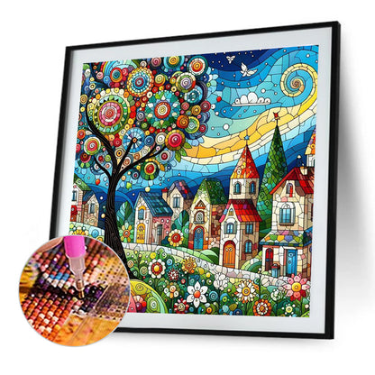 Color House Street - Full Round Drill Diamond Painting 40*40CM