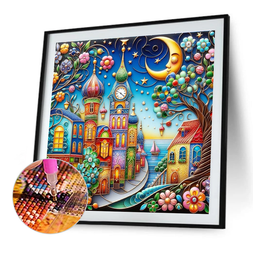 Color House Street - Full Round Drill Diamond Painting 40*40CM