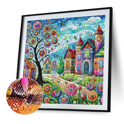 Color House Street - Full Round Drill Diamond Painting 40*40CM