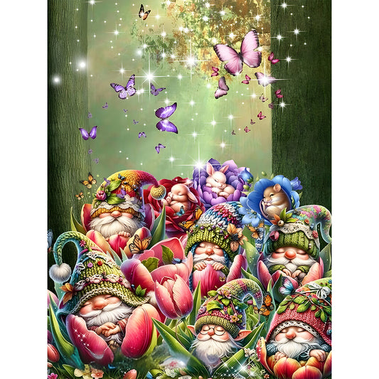 Flower Goblin - Full Round Drill Diamond Painting 30*40CM