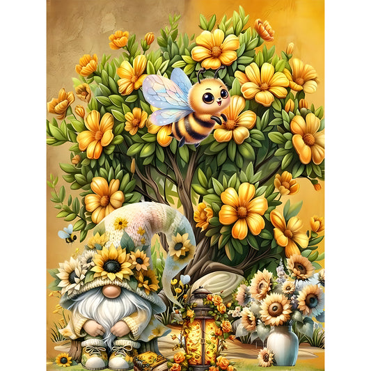 Flower Goblin - Full Round Drill Diamond Painting 30*40CM