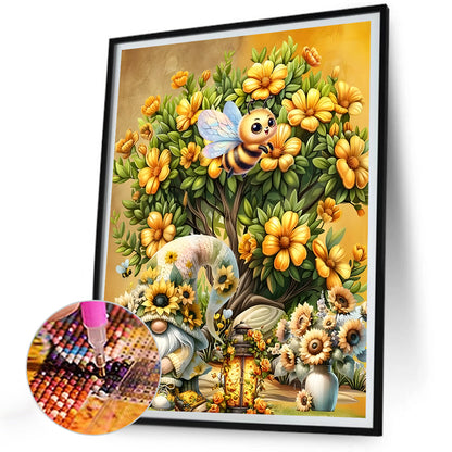 Flower Goblin - Full Round Drill Diamond Painting 30*40CM