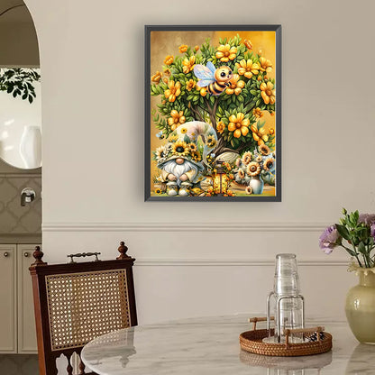 Flower Goblin - Full Round Drill Diamond Painting 30*40CM