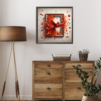 Run Out Of The Frame Red Cardinal - Full Round Drill Diamond Painting 40*40CM