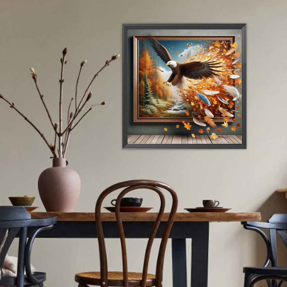 Eagle Running Out Of The Frame - Full Round Drill Diamond Painting 40*40CM