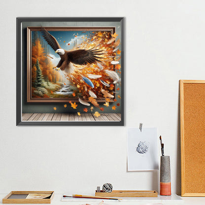 Eagle Running Out Of The Frame - Full Round Drill Diamond Painting 40*40CM