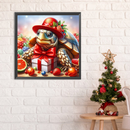 Gift Hat Turtle - Full Round Drill Diamond Painting 30*30CM