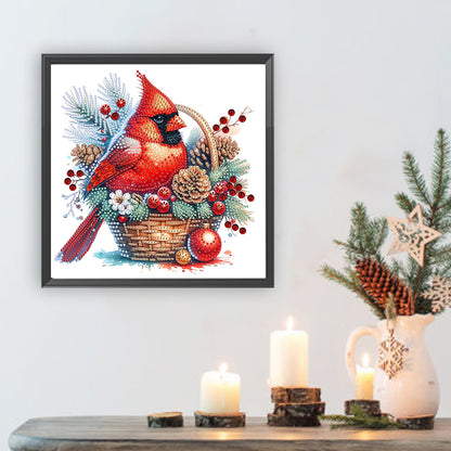Christmas Cardinal - Partial Special-Shaped Drill Diamond Painting 30*30CM