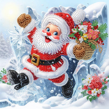 Santa Claus - Partial Special-Shaped Drill Diamond Painting 30*30CM