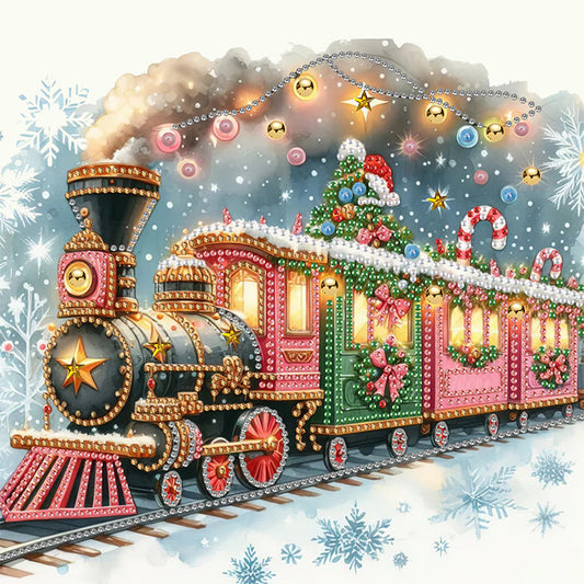 Christmas Train - Partial Special-Shaped Drill Diamond Painting 30*30CM