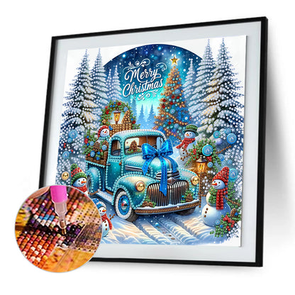 Christmas Car - Partial Special-Shaped Drill Diamond Painting 30*30CM