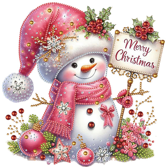 Christmas Snowman - Partial Special-Shaped Drill Diamond Painting 30*30CM