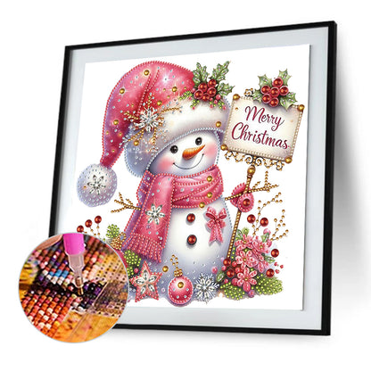 Christmas Snowman - Partial Special-Shaped Drill Diamond Painting 30*30CM