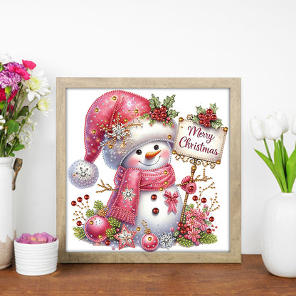 Christmas Snowman - Partial Special-Shaped Drill Diamond Painting 30*30CM