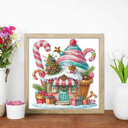 Christmas Ice Cream House - Partial Special-Shaped Drill Diamond Painting 30*30CM