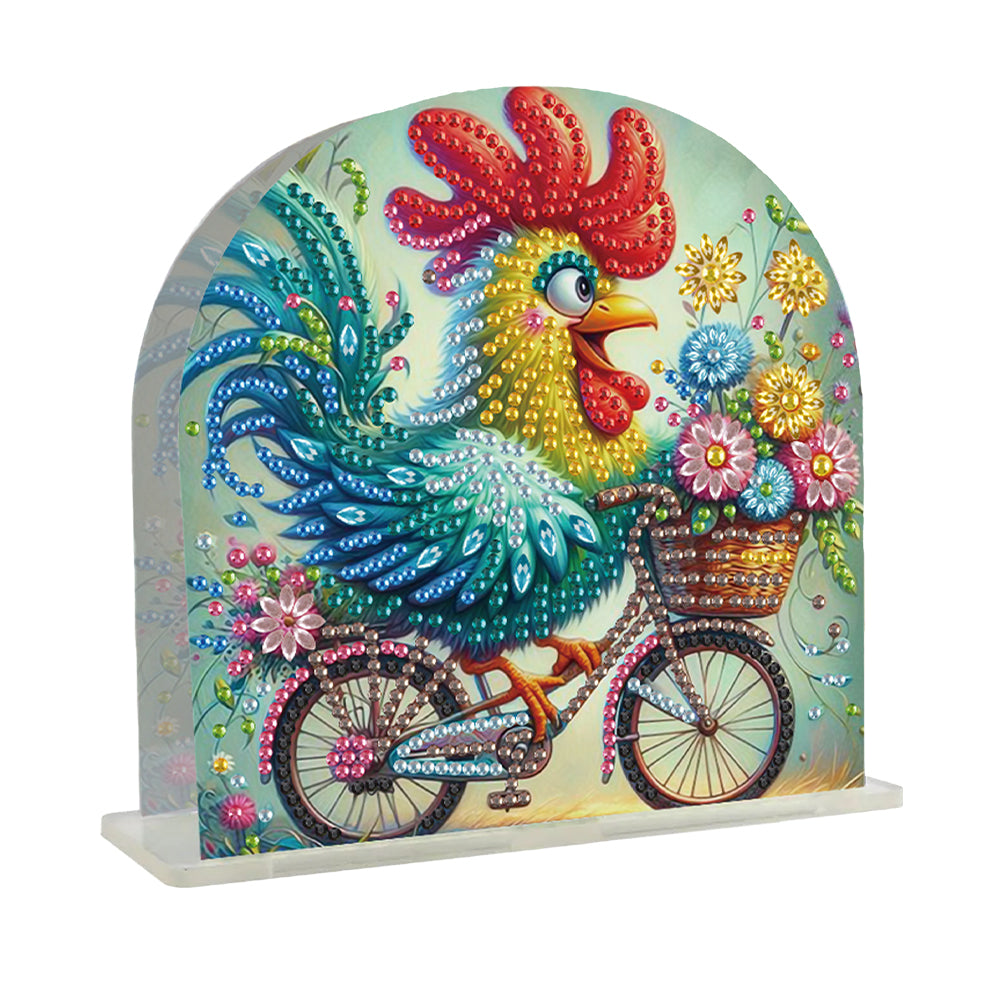 Acrylic Rooster Diamond Painting Napkin Rack Diamond Painting Paper Towel Holder