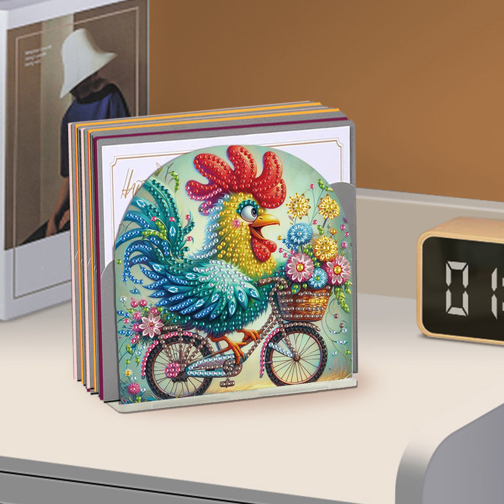 Acrylic Rooster Diamond Painting Napkin Rack Diamond Painting Paper Towel Holder