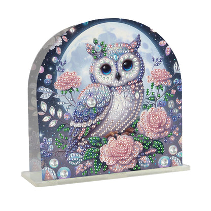 Acrylic Owl Diamond Painting Napkin Rack Diamond Painting Paper Towel Holder